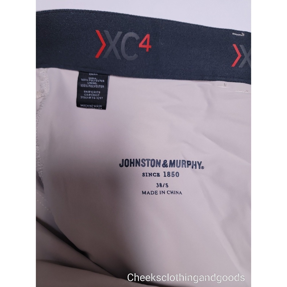 Johnston Murphy XC4 Mens Golf Pants Tan Performance Stretch Flat Front size 38 S - Picture 6 of 8